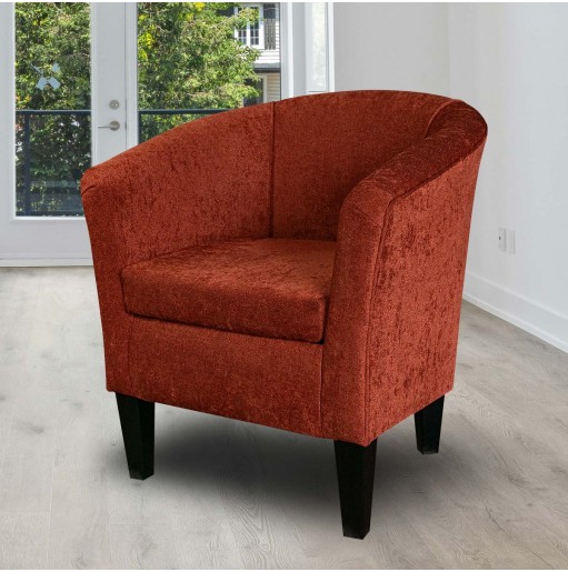 orange tub chair