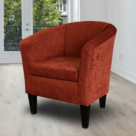 orange tub chair