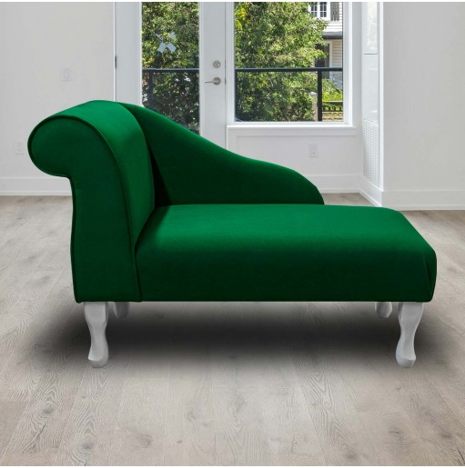 41" Mini Chaise Longue in Notting Hill Plain Moss Fabric