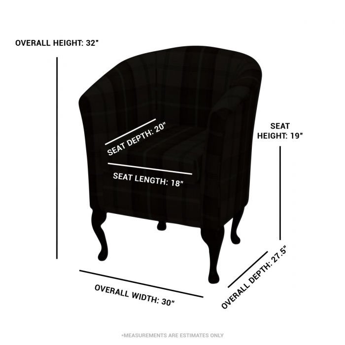 floral tub chair dimensions
