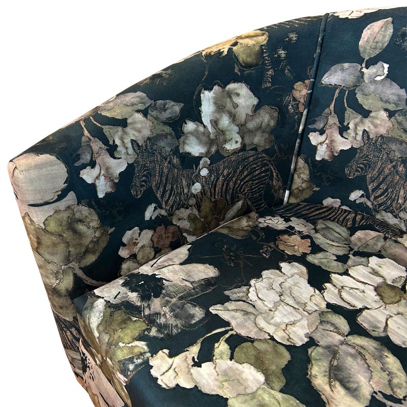 green floral tub chair