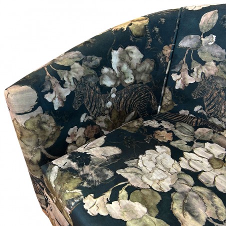 green floral tub chair