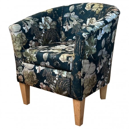 designer floral tub chair