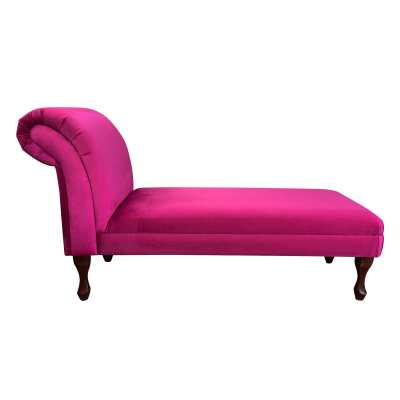 Armless Chaise Longue in Monaco Boysenberry Supersoft Velvet | Beaumont