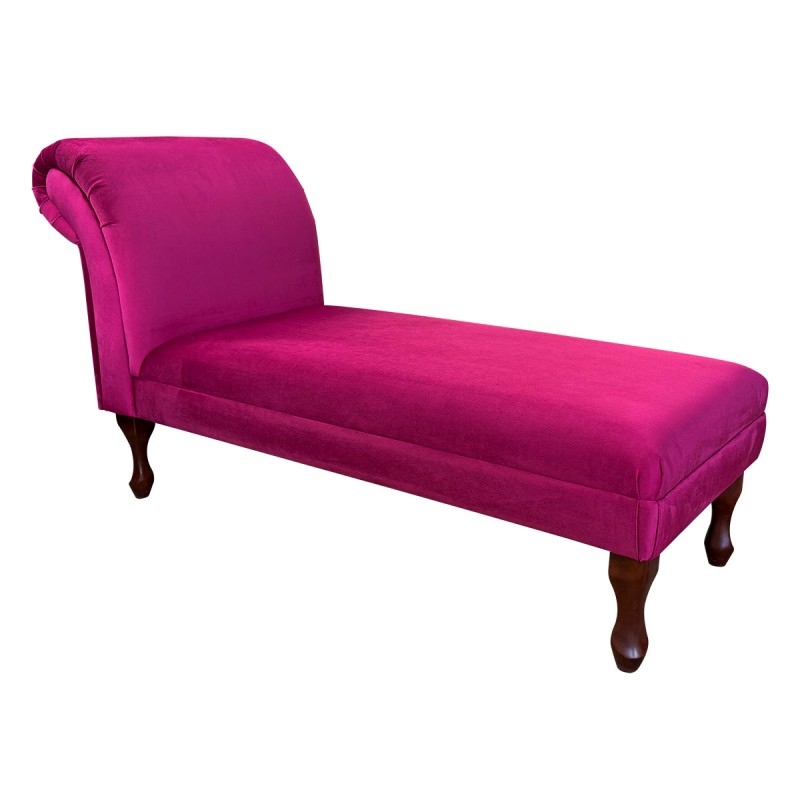 Armless Chaise Longue in Monaco Boysenberry Supersoft Velvet | Beaumont