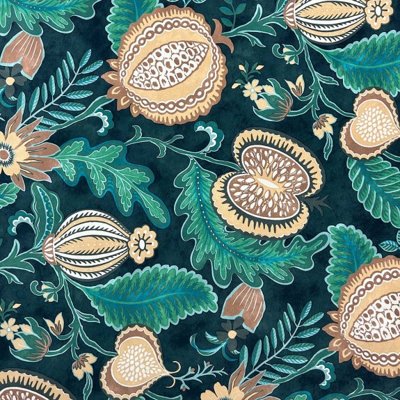 Clearance Standard Wingback Chair in Cantaloupe Forest Velvet Fabric