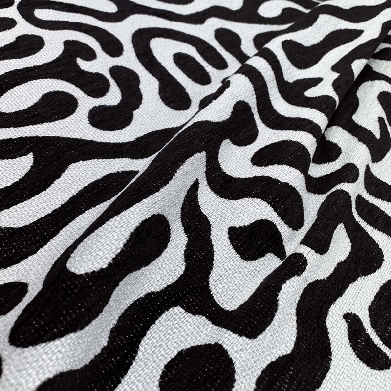 Rosso Fluid Zebra Fabric