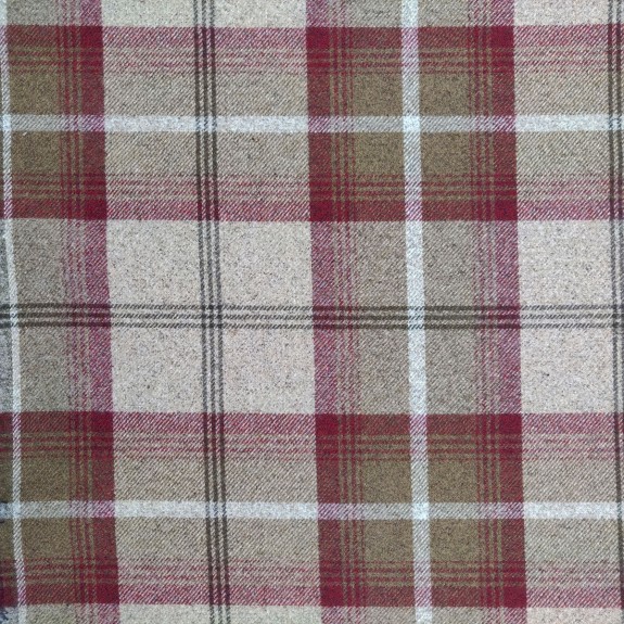 LUXE Storage PLUS Ottoman in Balmoral Mulberry Tartan Fabric