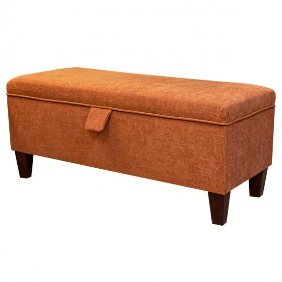 burnt orange storage bench