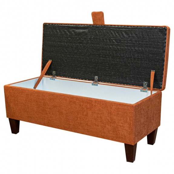 Storage Bench Stool in Finesse Burnish Easyclean Cotton Fabric