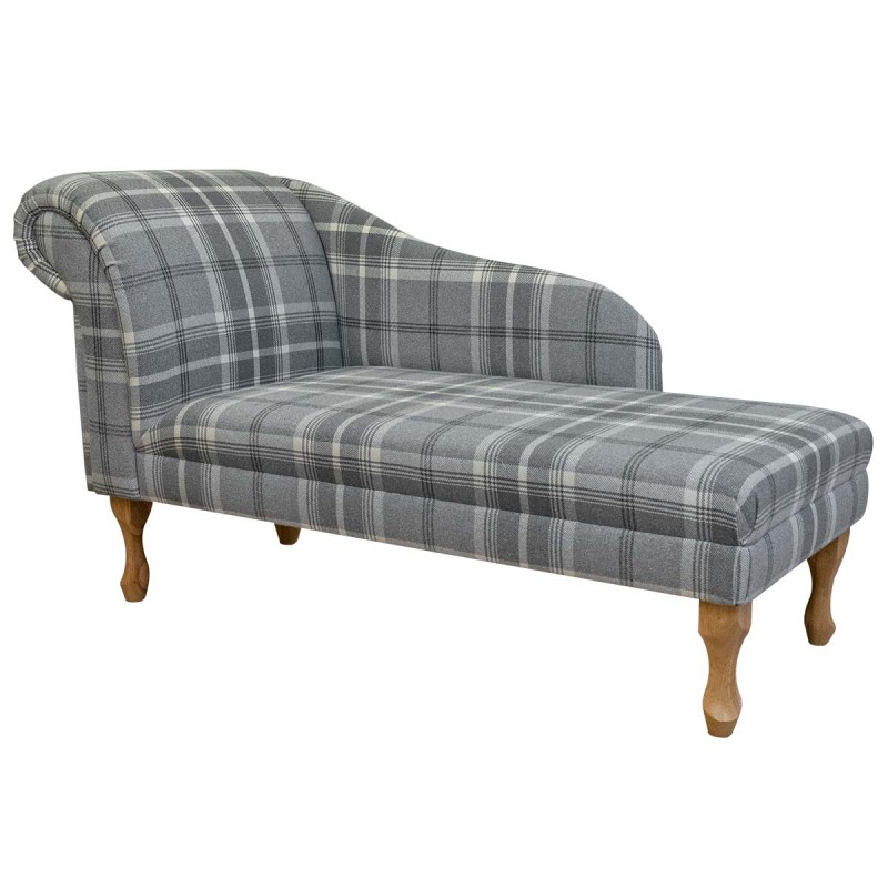 Plaid Chaise Sofa
