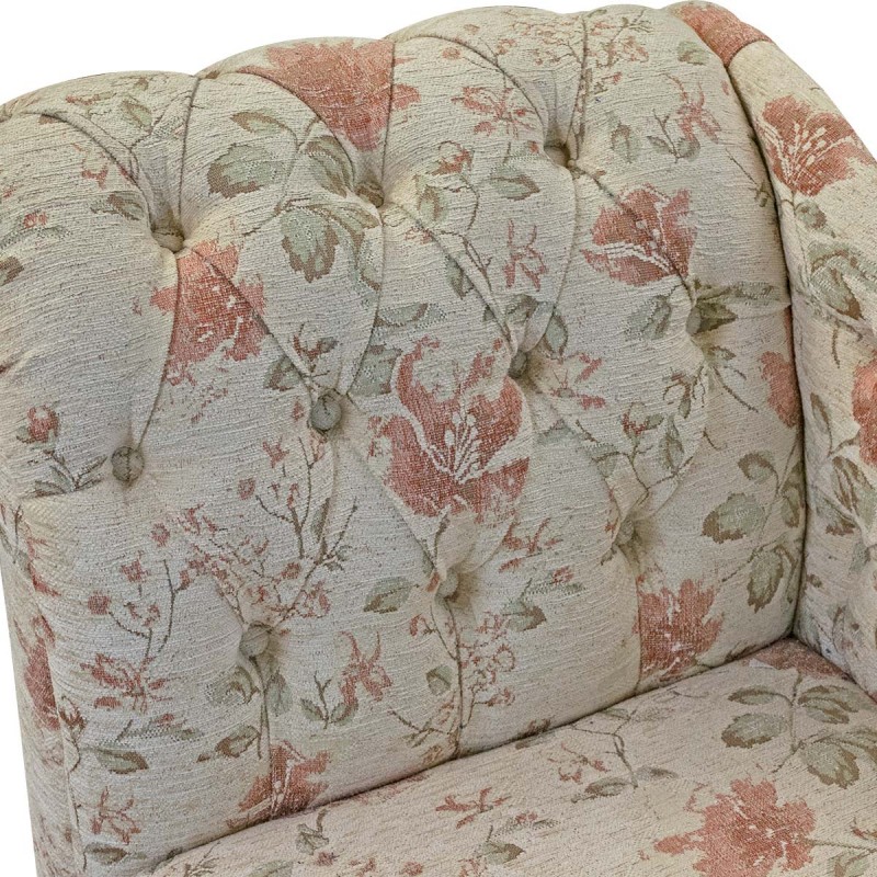 traditional floral chaise longue