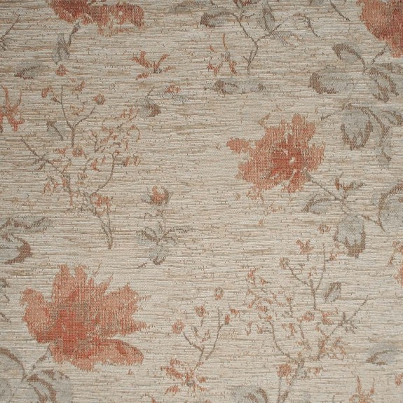 52" Medium Buttoned Chaise Longue in Camden Floral Oyster Fabric