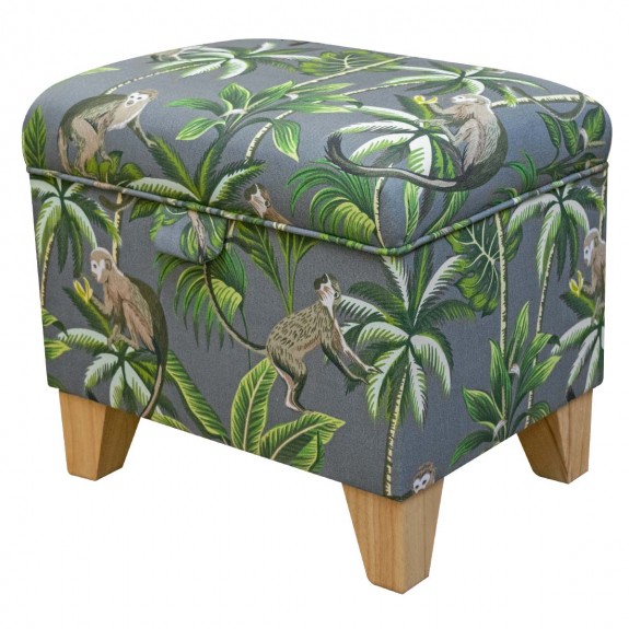 Extension Ottoman in Monkey Grey Cotton Fabric | Beaumont
