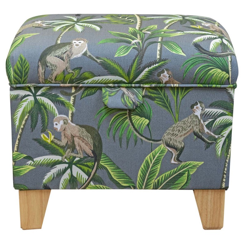 Extension Ottoman in Monkey Grey Cotton Fabric | Beaumont