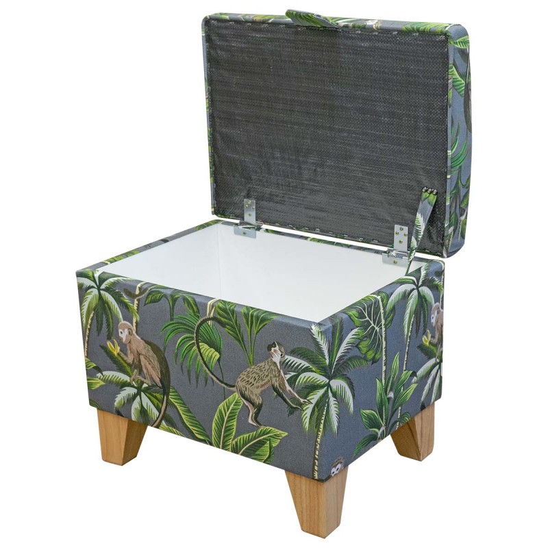 Extension Ottoman in Monkey Grey Cotton Fabric | Beaumont