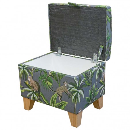 Extension Ottoman in Monkey Grey Cotton Fabric | Beaumont