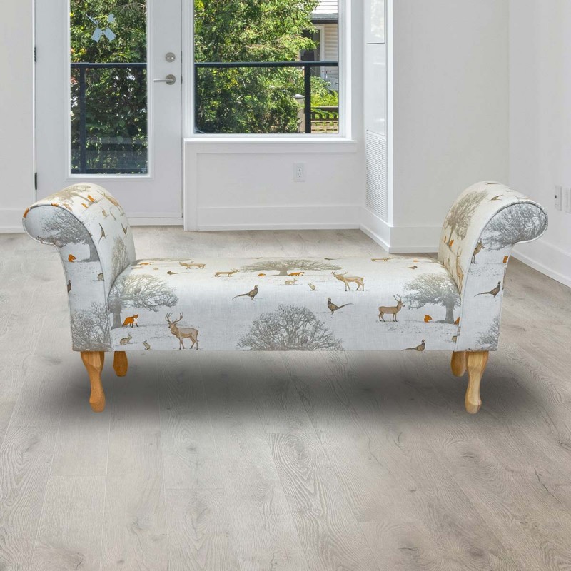 Window Seat Settle in Tatton Cotton