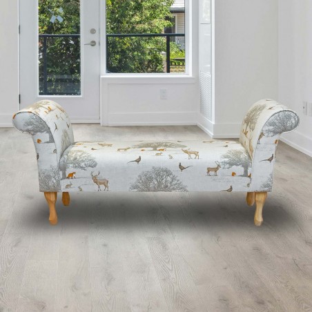 Window Seat Settle in Tatton Cotton