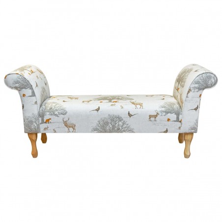 56" Medium Window Seat Settle in Tatton Cotton Fabric | Beaumont UK