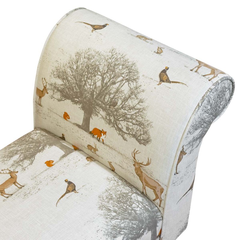 56" Medium Window Seat Settle in Tatton Cotton Fabric | Beaumont UK