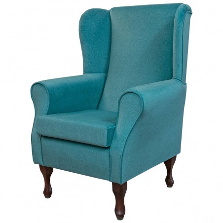 Wingback Chair in Arlington Peacock Wool Effect Fabric | Beaumont