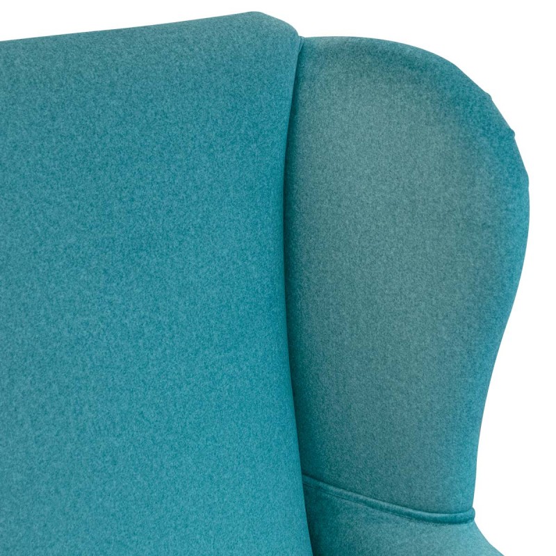 Wingback Chair in Arlington Peacock Wool Effect Fabric | Beaumont