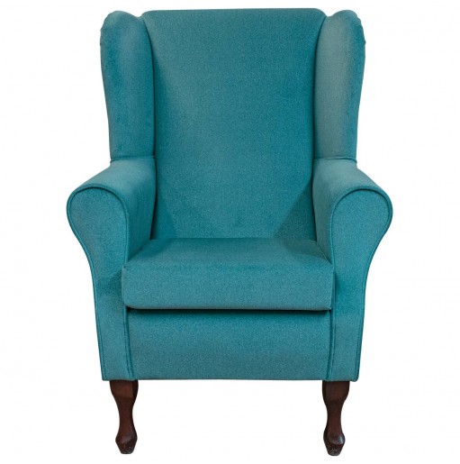 Standard Wingback Fireside Chair in Arlington Peacock Wool Effect Fabric