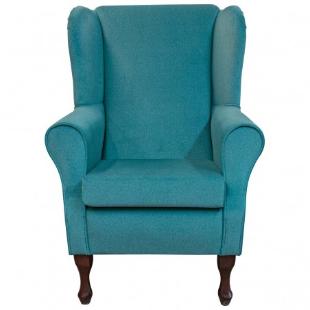 Wingback Chair in Arlington Peacock Wool Effect Fabric | Beaumont