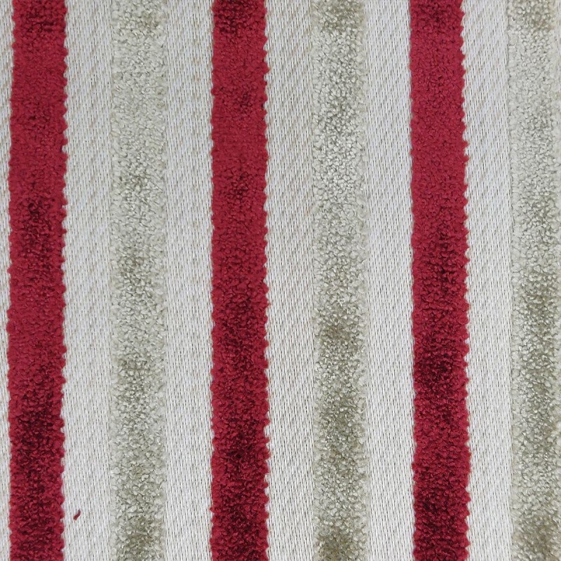 Chaise Longue in Eleganza Henna Gold Stripe Fabric SR17272 | Beaumont