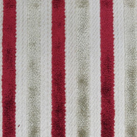 Chaise Longue in Eleganza Henna Gold Stripe Fabric SR17272 | Beaumont