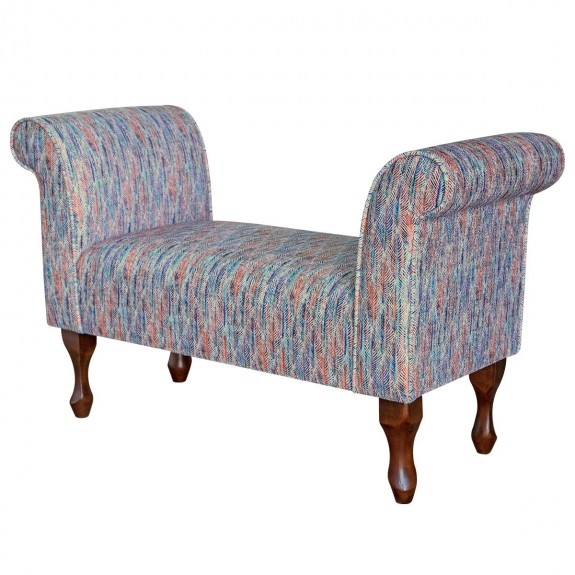 LUXE 41" Standard Settle in Accento Leaf Rainbow Fabric