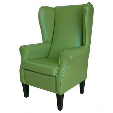 Olive green high back chair