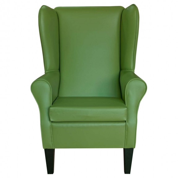 Large Olive Green High Back Chair in Lisbon Contract Vinyl