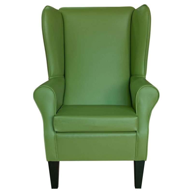 Green Vinyl High Back Chair