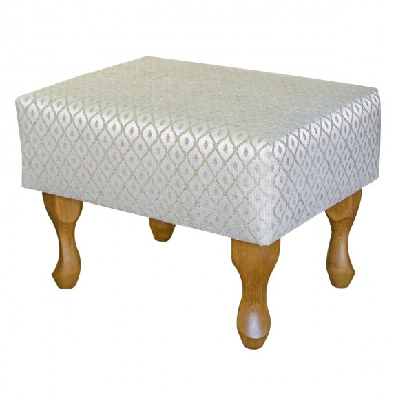 small beige footstool