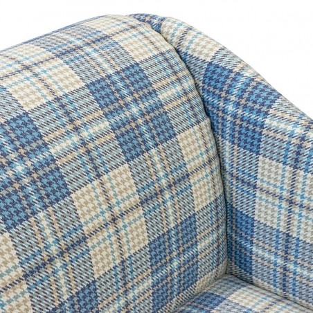 Blue Tartan Chaise Lounge