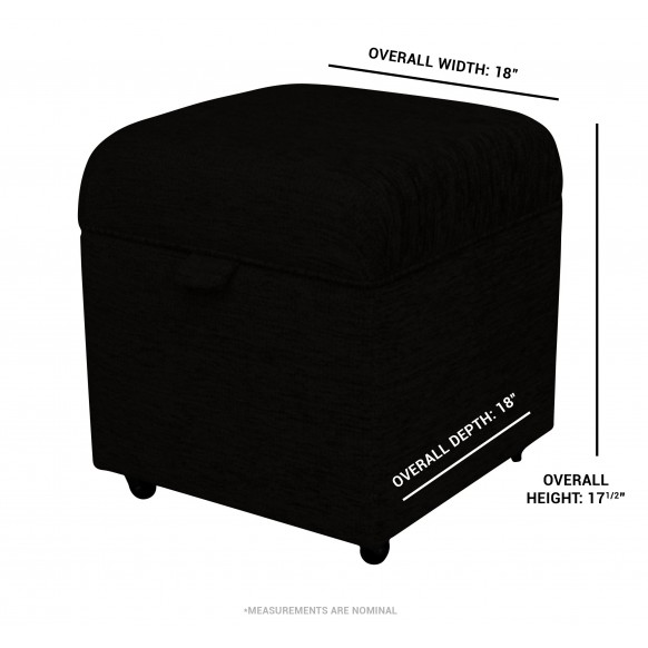 Square Storage Pouffe in Sophie Tartan Zinc Fabric