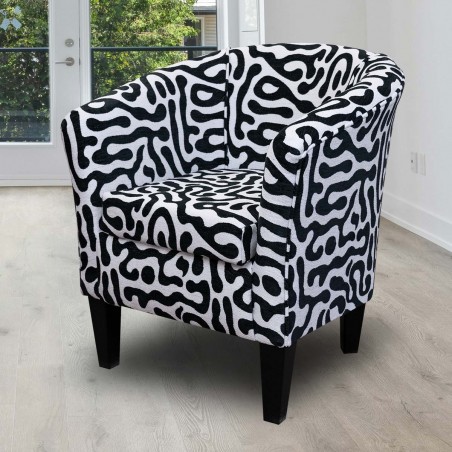 Zebra Barrel Chair