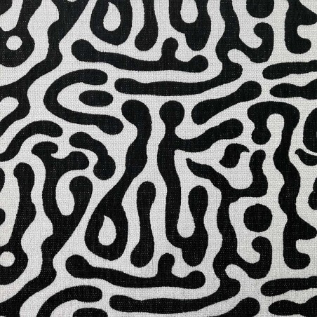 Rosso Fluid Zebra Fabric