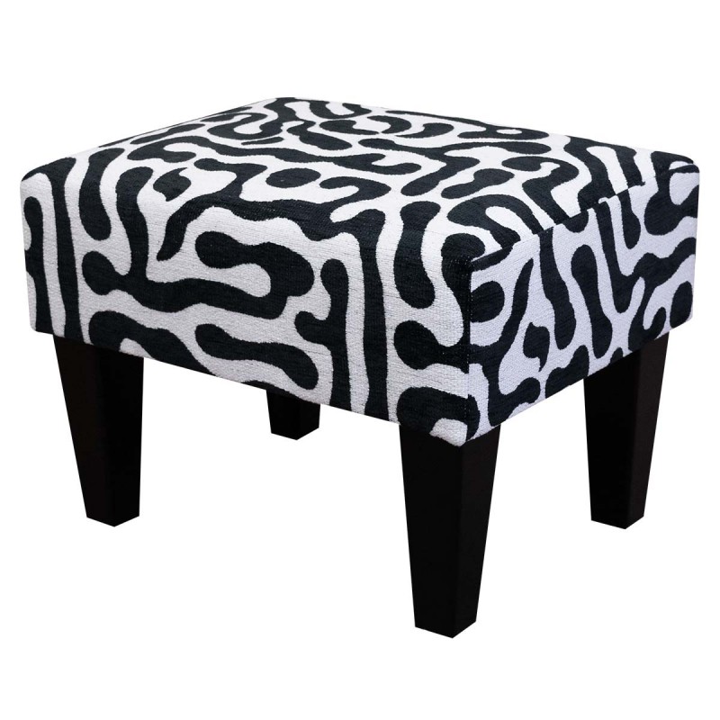 small zebra print footstool