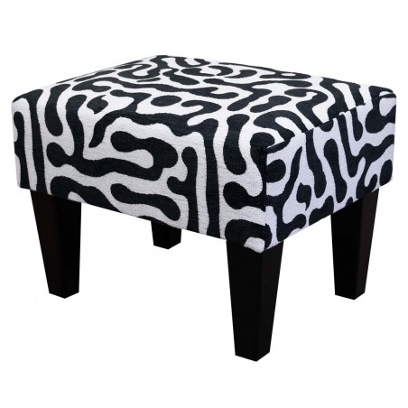 small zebra print footstool
