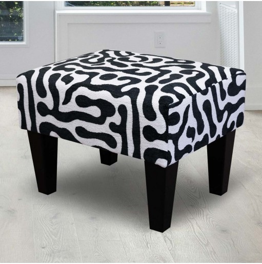 zebra print footstool