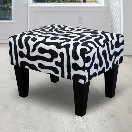 zebra print footstool