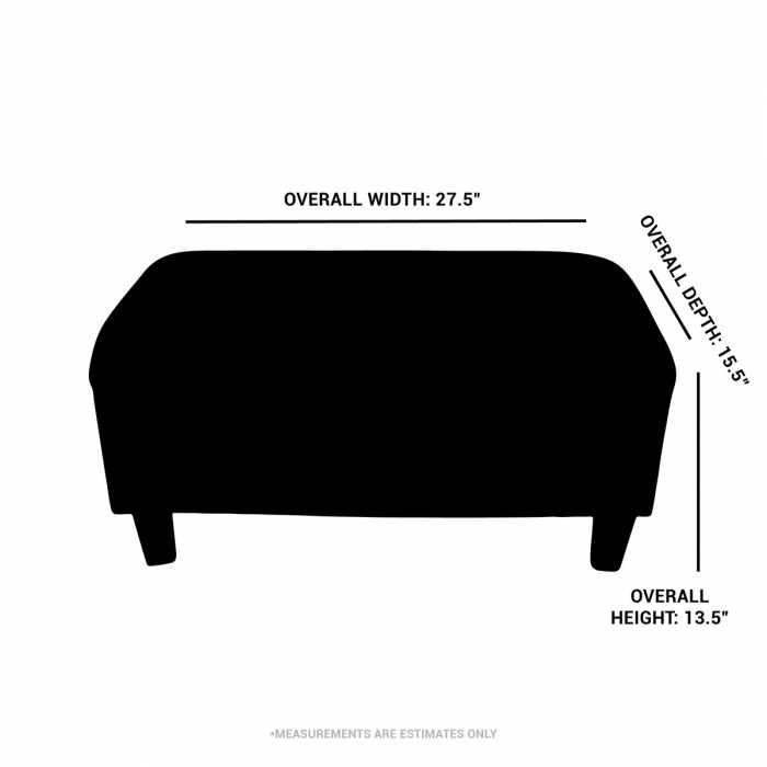 footstool dimensions