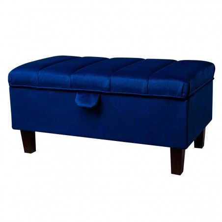 Fluted Storage Ottoman in Monaco Royal Velvet Fabric | Beaumont