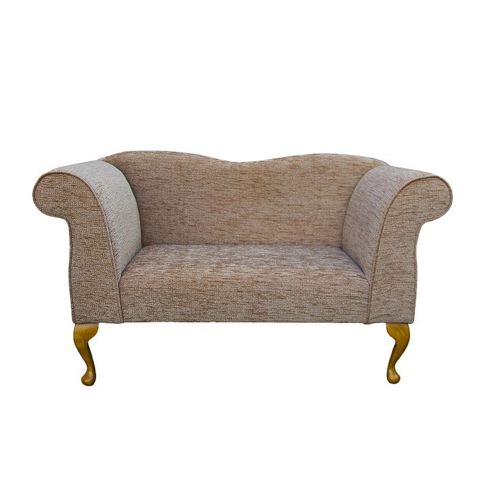 Small Chaise Sofa in a Portobello Boucle Blush Fabric - 15740