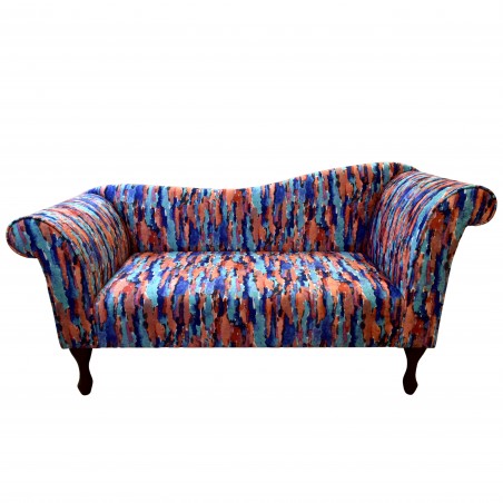 Funky Designer Chaise Sofa in Multcoloured Fabric  | Beaumont Furniture