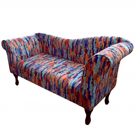 Funky Designer Chaise Sofa in Multcoloured Fabric  | Beaumont Furniture