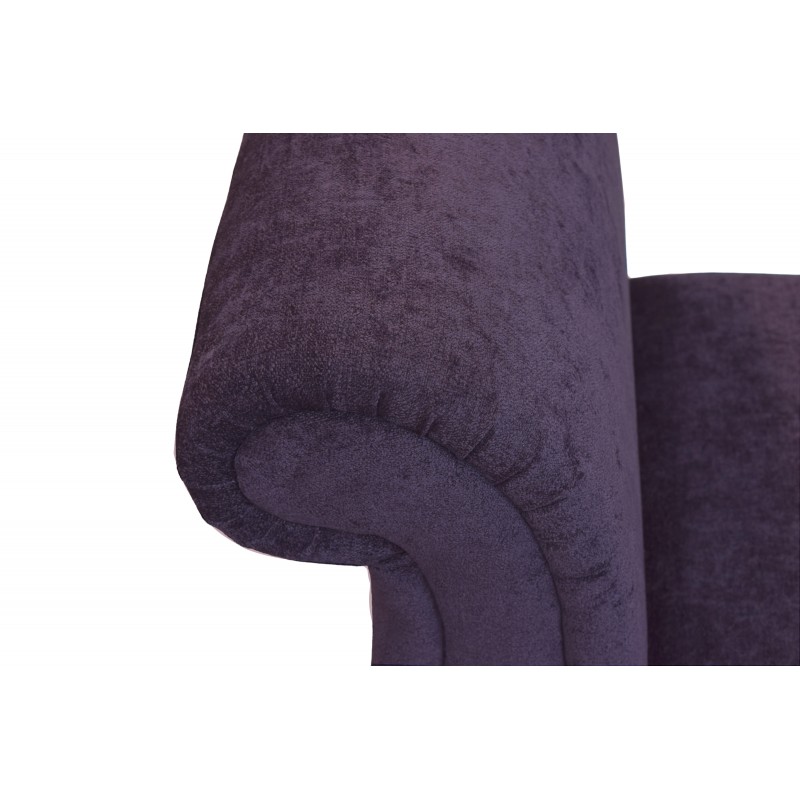 Armless purple chaise longue